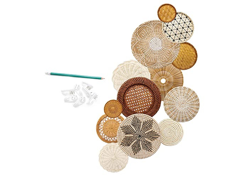 Decoración de Pared de Cocina Boho Moderna Suroeste Conjunto de 12 Cestas