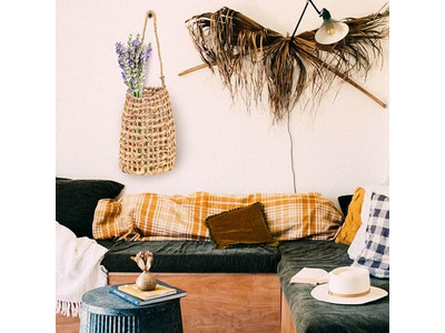 Cesta de Pared Boho Decoración del Hogar Decoración de Platos Redondos Arte