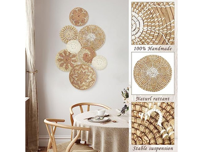 Decoración de Pared Tejida a Mano Redonda Colgante Decorativa