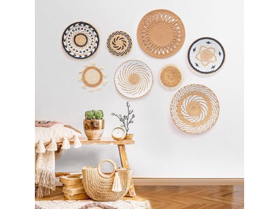 Decoración de pared de cocina marroquí estilo boho granja moderna